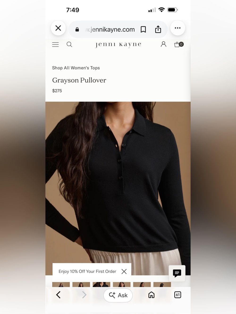 Jenni Kayne Grayson pullover lightweight merino wool size L - Picture 2 of 7